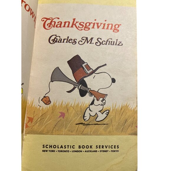 Vintage 1975 A Charlie Brown Thanksgiving Book By Charles M. Schulz - Picture 2 of 13